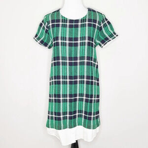 Sea New York Green Tweed Plaid Dress 4